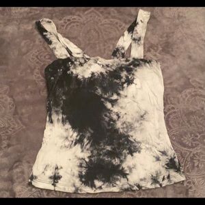 Black and White Tie Dye tank top